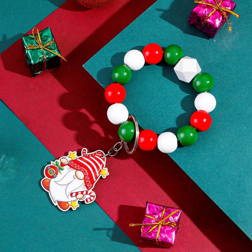 Wholesale Christmas Ball Games Wooden Key Chains